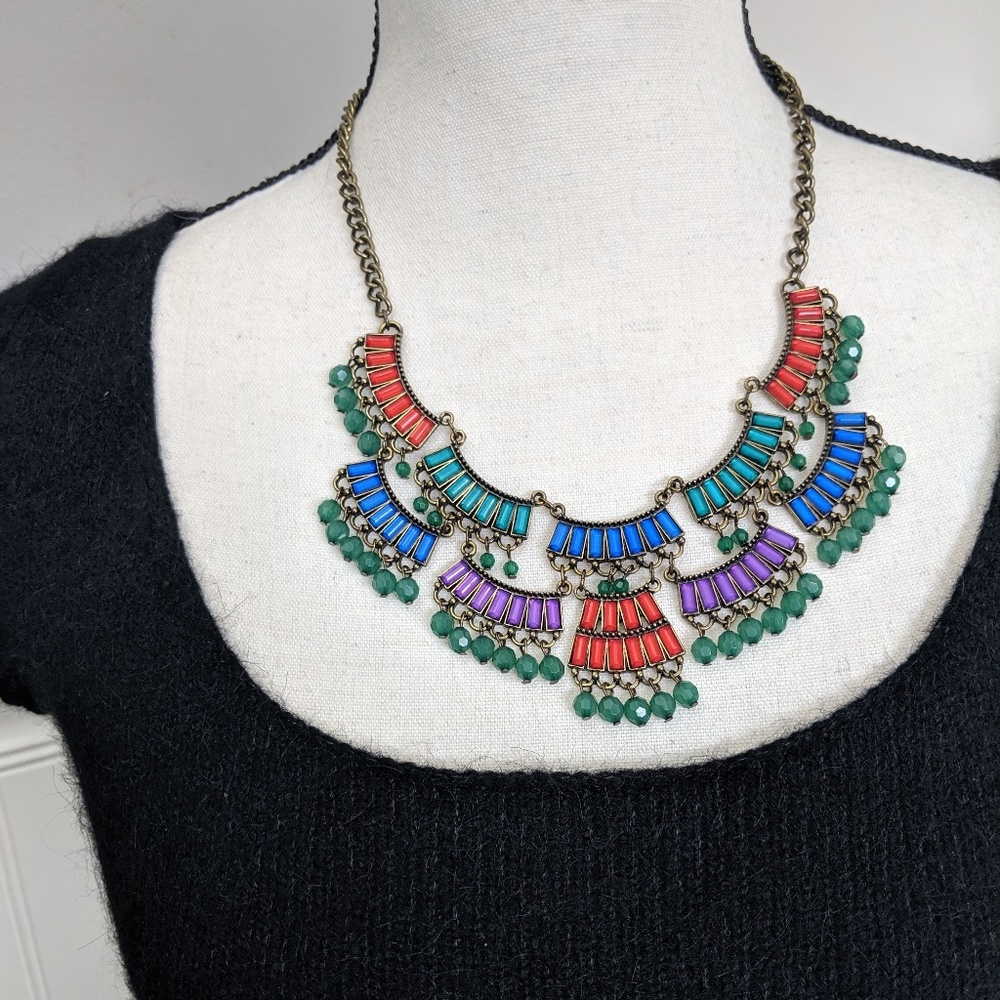 Layered boho tribal inspired necklace